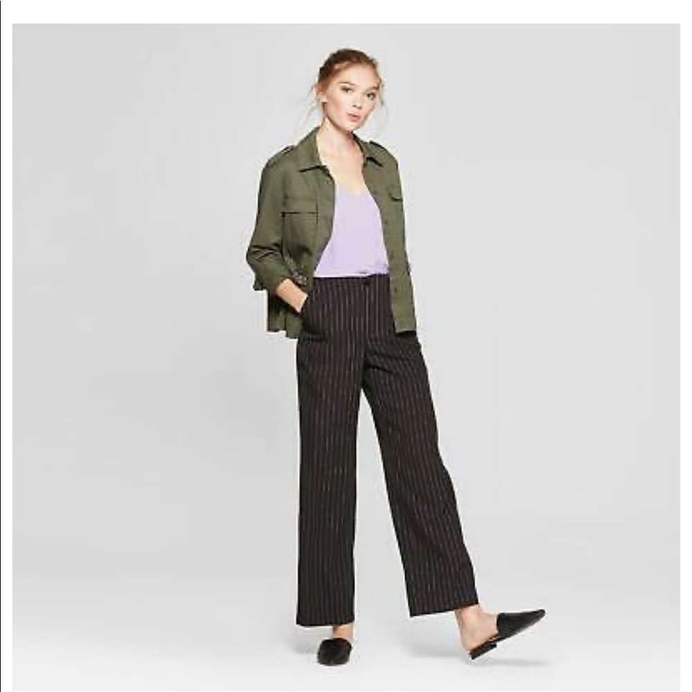 Wide leg pin stripe pants NWT